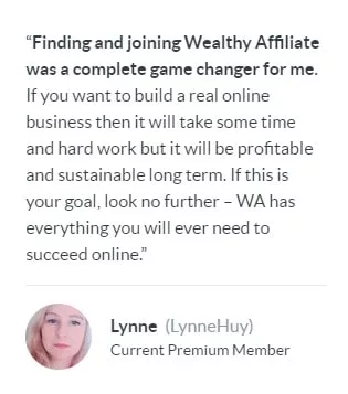 Lynne Huy - The Wealthy Affiliate Review Success Stories