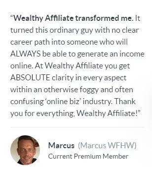 Marcus - The Wealthy Affiliate Review Success Stories