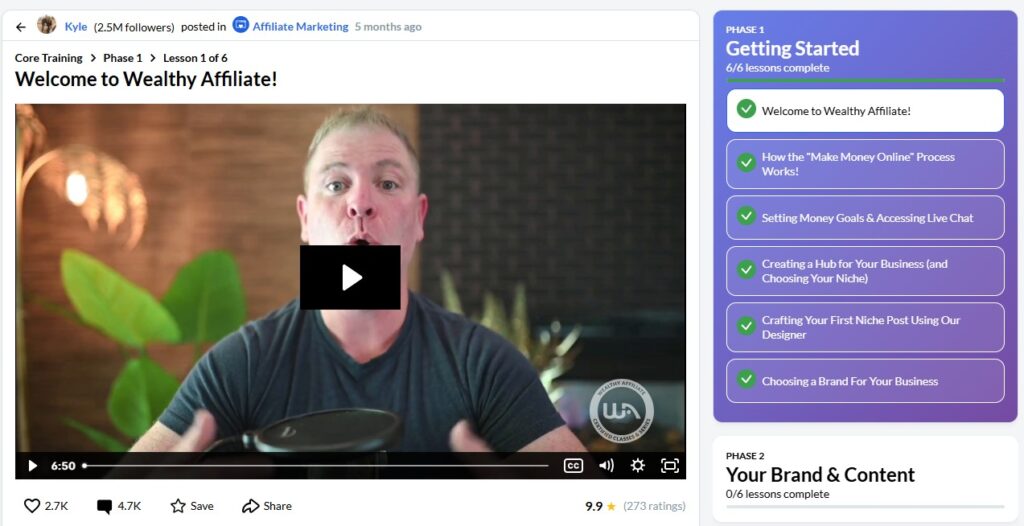 The homepage showcasing the business-building process and recent member activity.
