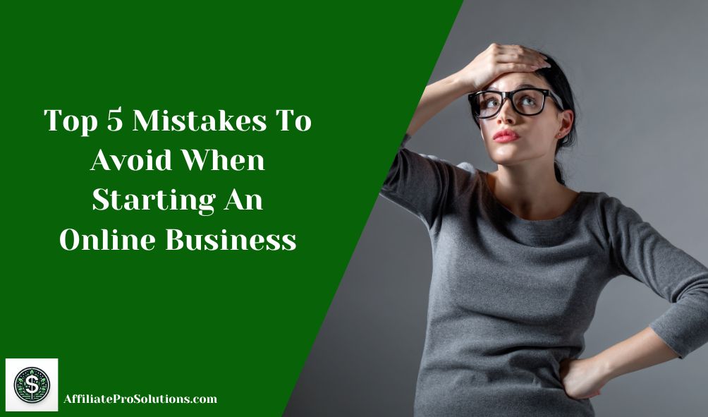 Top 5 Mistakes To Avoid When Starting An Online Business Header