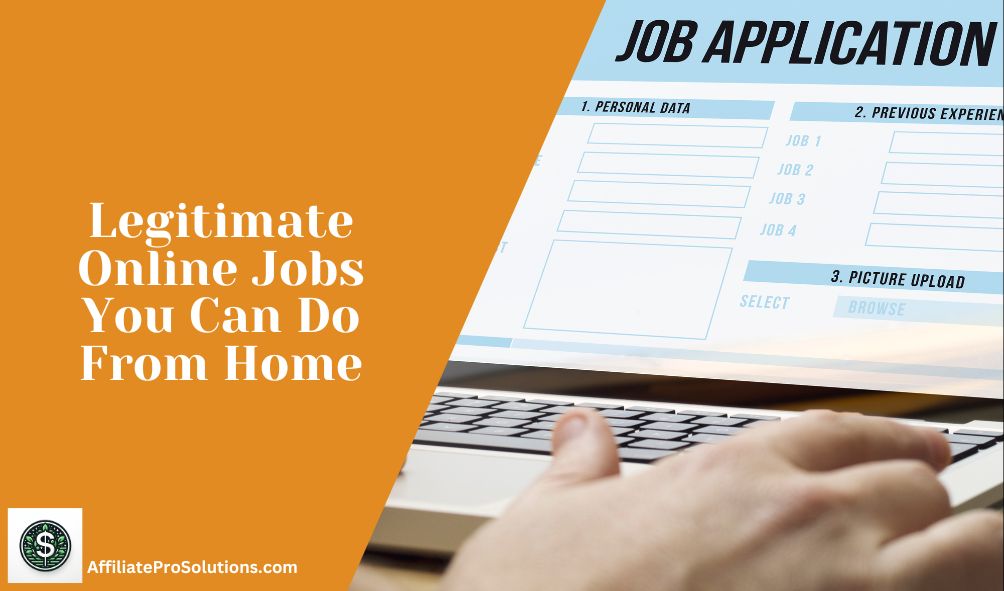 Legitimate Online Jobs You Can Do From Home Header