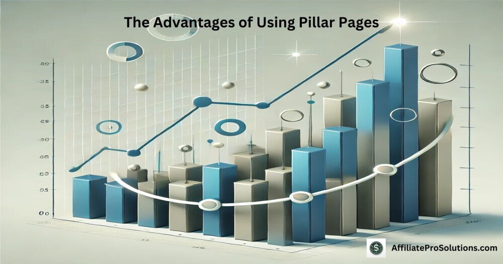 The Advantages Of Using Pillar Pages Visualization of data growth and advantages of organizing content using pillar pages.