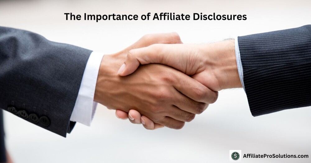 Two people shaking hands, emphasizing trust and the importance of affiliate disclosures in marketing.