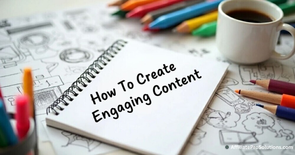Notebook showing ideas for how to create engaging content and improve writing structure.