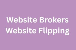 The Website Brokers and Website Flipping Category