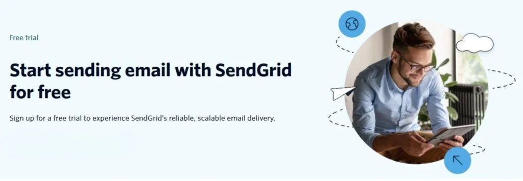 SendGrid getting started section showing onboarding and setup information